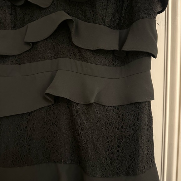 Cocktail Black Ruffle Dress - Picture 3 of 4